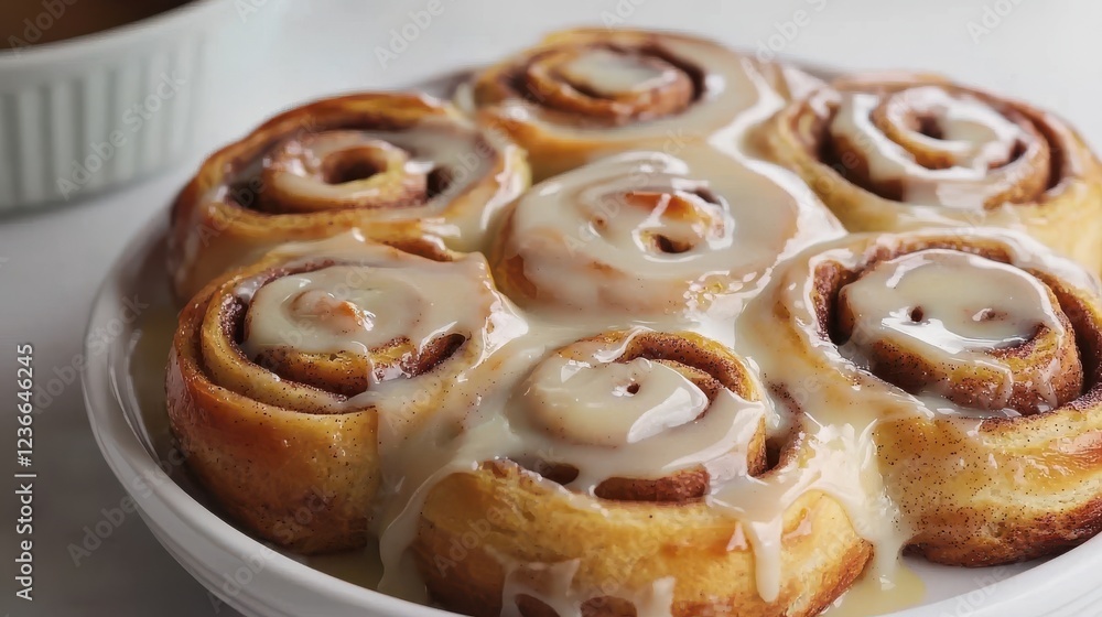 Homemade cinnamon rolls fresh out of the oven, gooey icing melting over golden layers, inviting and indulgent baking moment. Homemade cinnamon rolls fresh out of the oven, gooey icing melting over golden layers, inviting and indulgent baking moment.