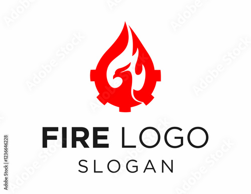 Logo about Fire created using the CorelDraw application. on a white background.