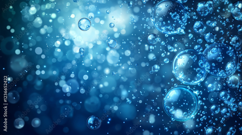 Blue background with many small bubbles Blue background with many small bubbles