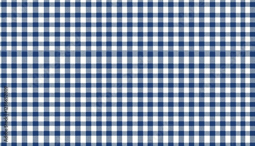 Blue white tablecloth pattern lines. Gingham seamless pattern. 