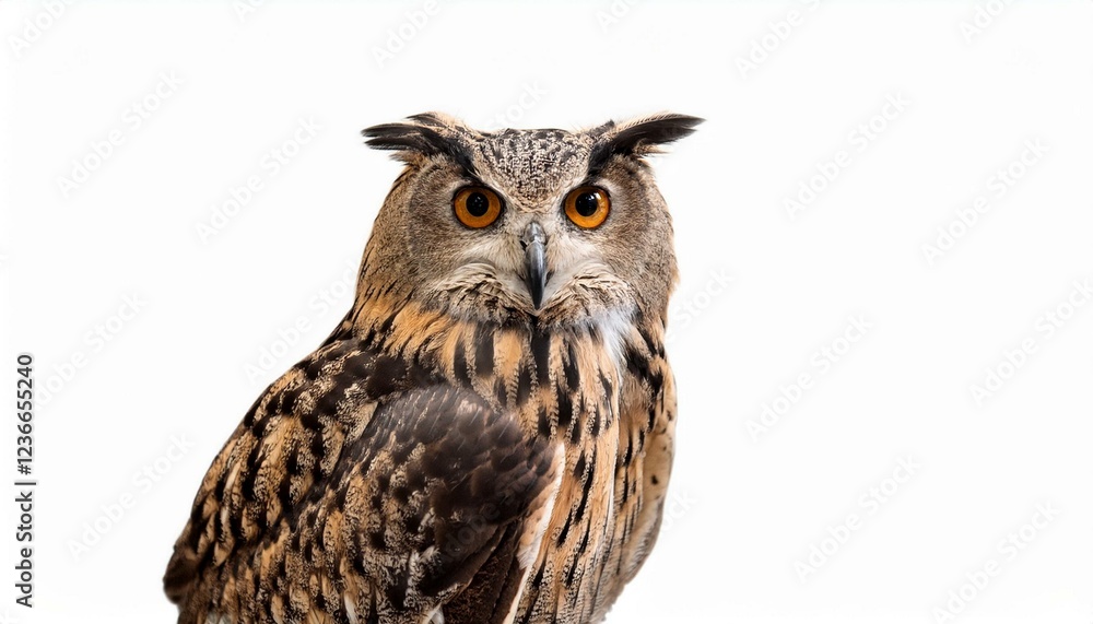 Obraz premium Owl isolated on white background. 
