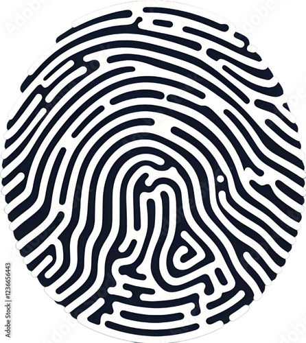 Simple biometric security system fingerprint image generative AI