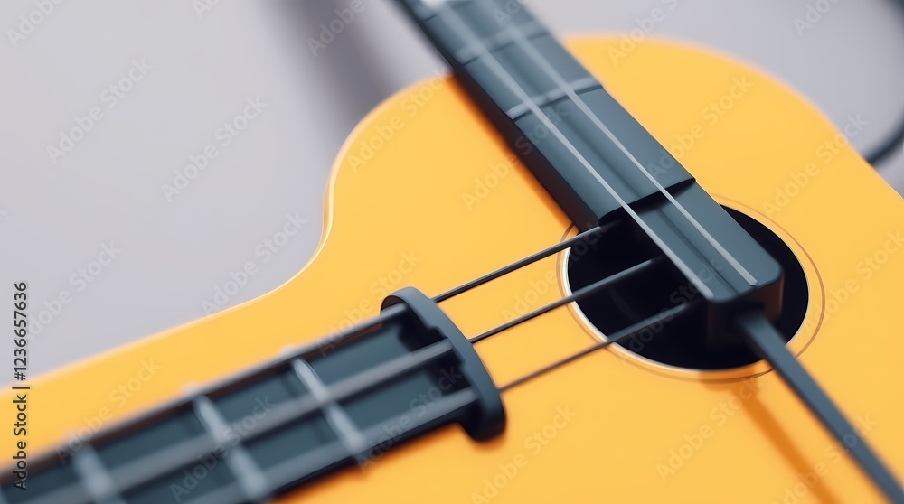 Fototapeta premium acoustic guitar close up