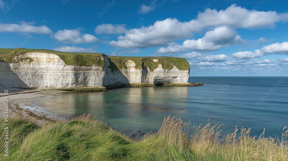 Breathtaking Coastal Cliffs and Serene Ocean Bay Breathtaking Coastal Cliffs and Serene Ocean Bay