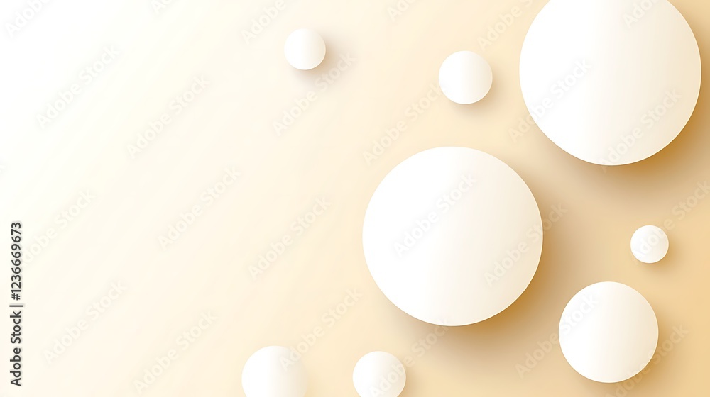 Abstract Beige Background With White Circles Abstract Beige Background With White Circles