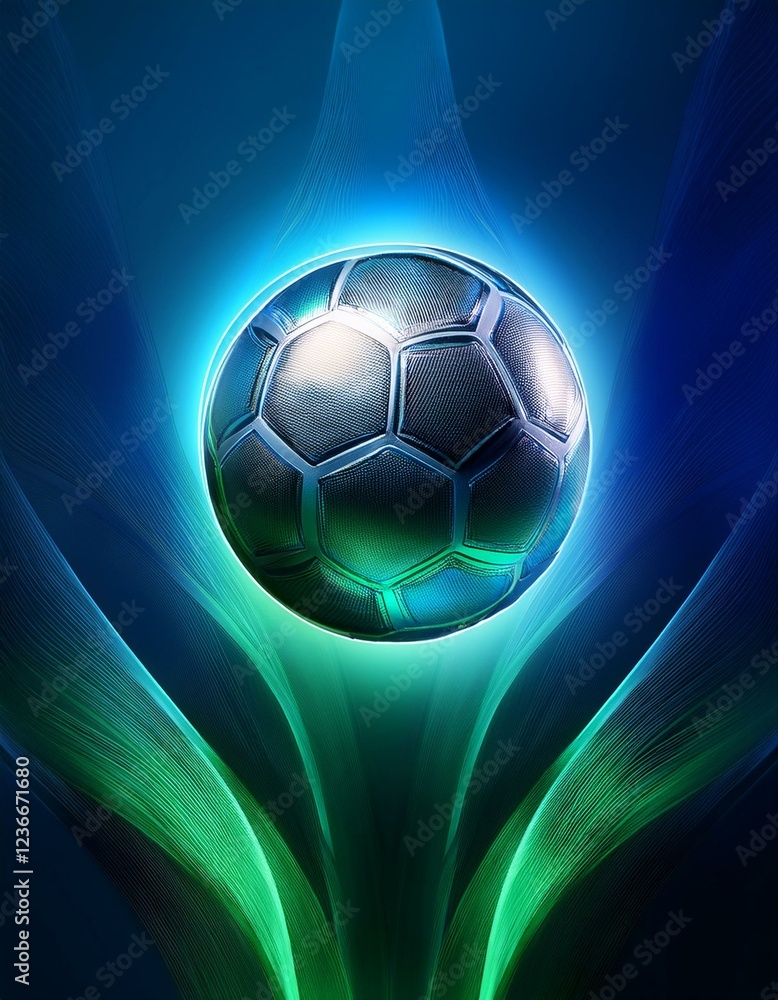 modern blue-green background for football poster ver 2