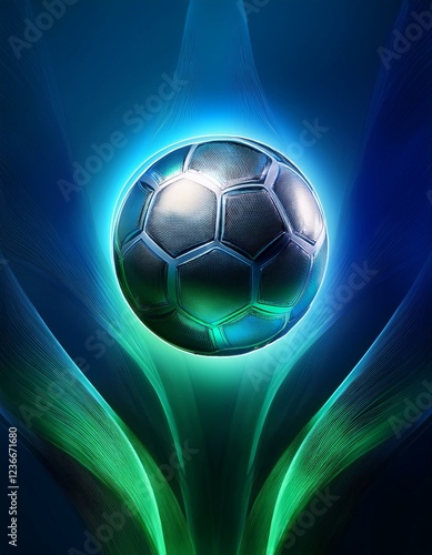 Obraz na płótnie modern blue-green background for football poster ver 2 w salonie