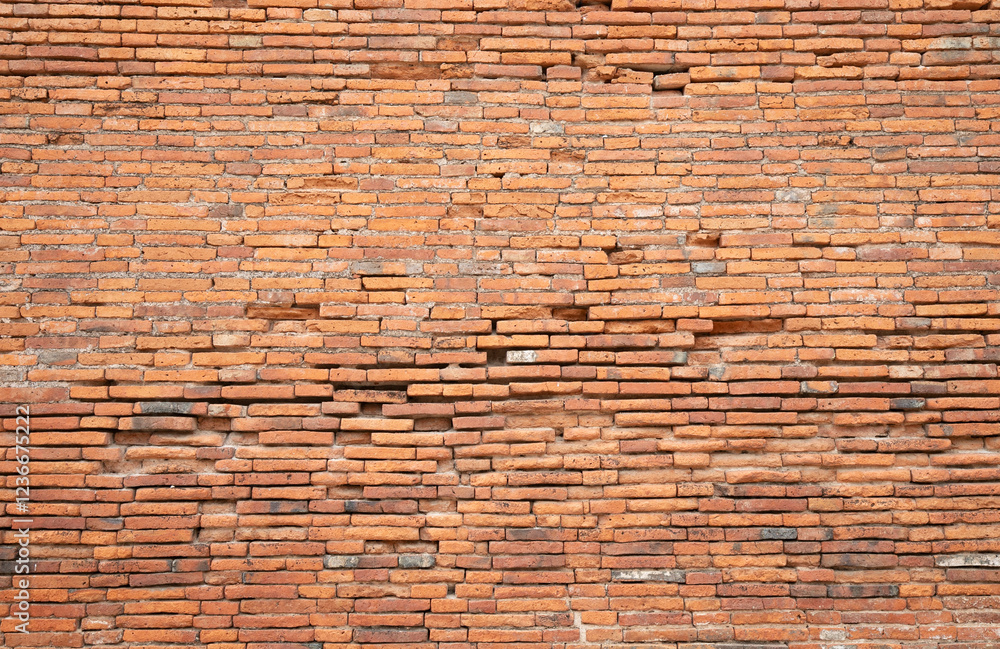Red grunge bricks wall texture or background.. Red grunge bricks wall texture or background..