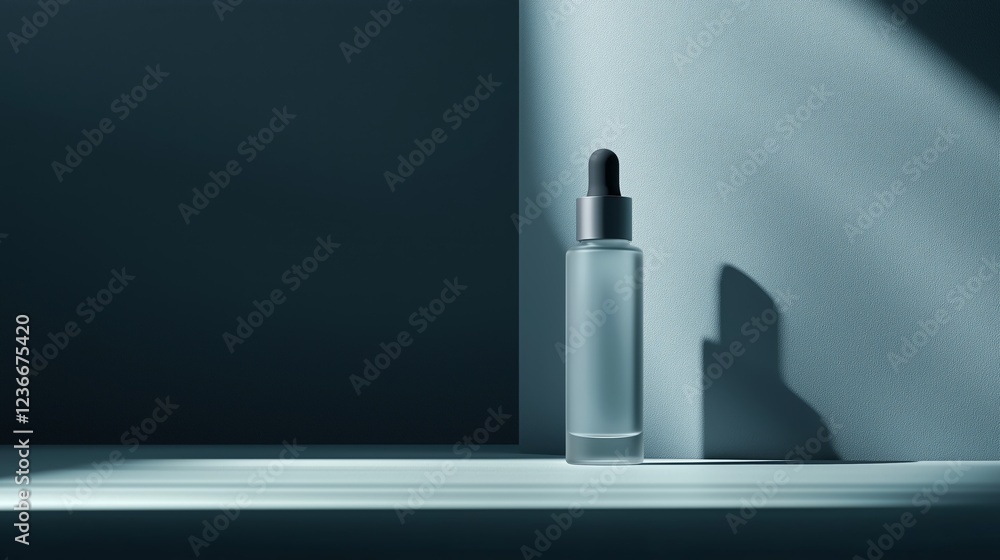 Fototapeta premium Minimalistic Beauty Product Display with Soft Lighting and Shadows
