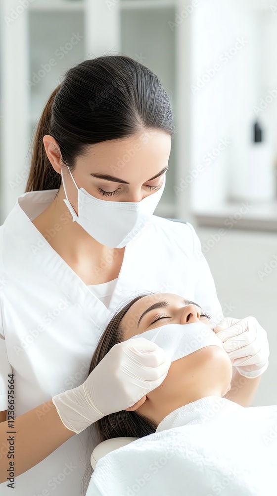 Pure and chemical-free skincare Dental care treatment in modern clinic setting. skincare apply Pure and chemical-free skincare Dental care treatment in modern clinic setting. skincare apply