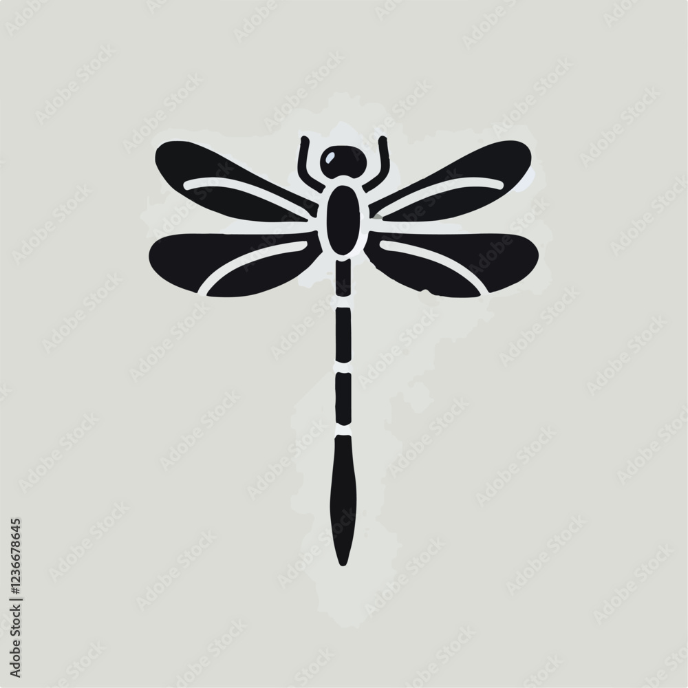 vector black silhouette of dragonfly insect vector black silhouette of dragonfly insect