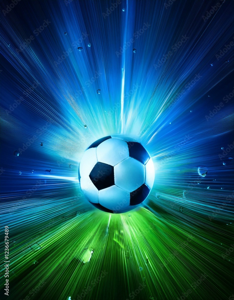 modern blue-green background for football poster ver 4