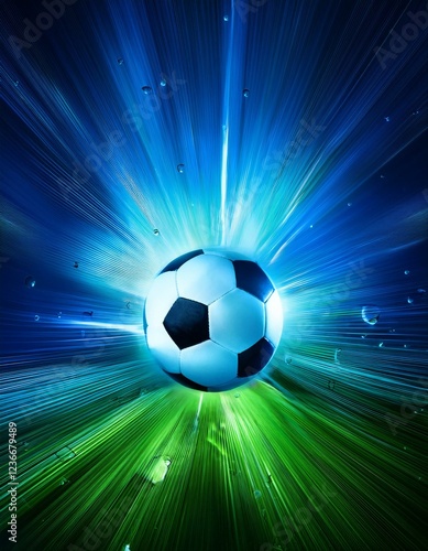 Obraz na płótnie modern blue-green background for football poster ver 4 w salonie