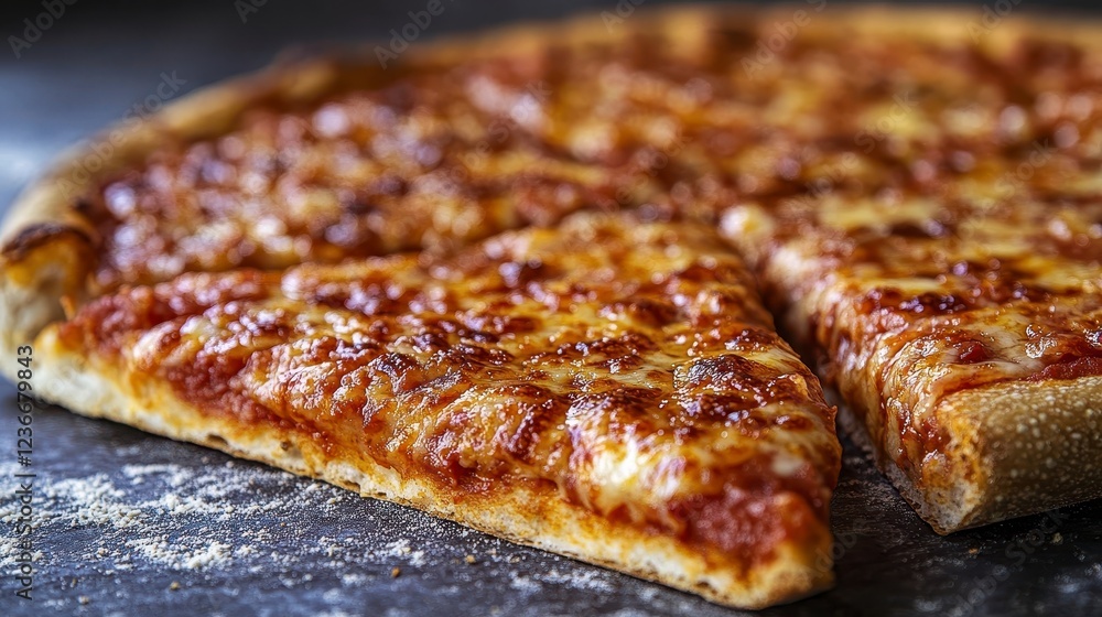 Delicious cheese pizza slice, dark background. Food photography for menus Delicious cheese pizza slice, dark background. Food photography for menus