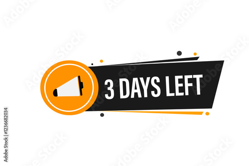 3 days left, or to go sale countdown vector symbol, clock, time,  background, template 3 day to go, countdown, sticker, left banner, business, sale, label button
