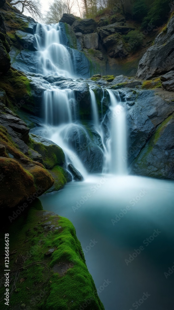 Fototapeta premium Dreamy Waterfall in Green Oasis
