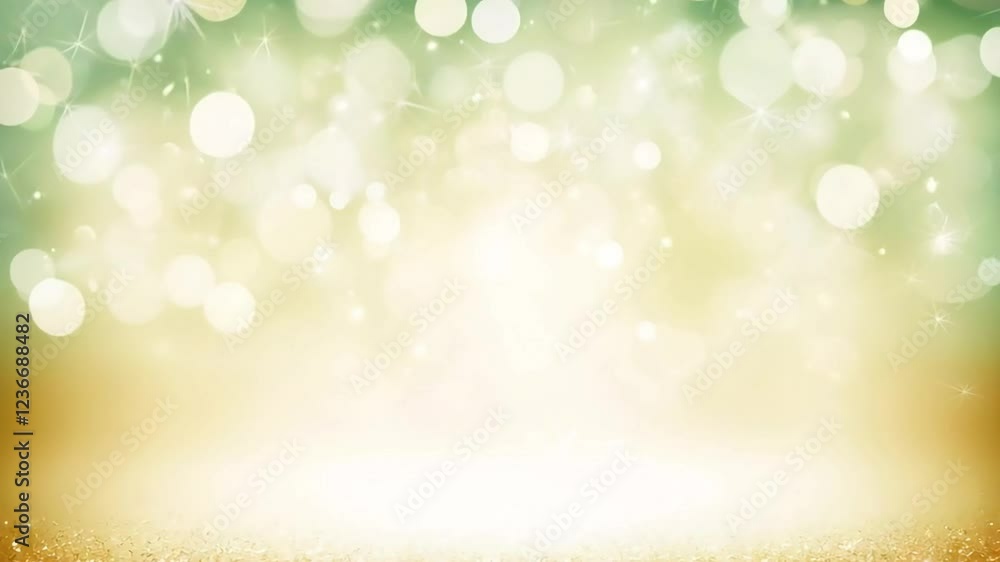 Gold green glitter bokeh background for festive celebrations and holiday designs Gold green glitter bokeh background for festive celebrations and holiday designs