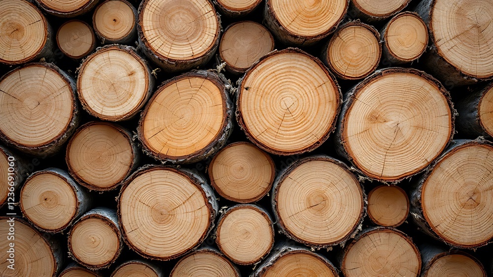 Pile of naturial log round teak wood tree stump texture background pattern use for interior wall decoration Pile of naturial log round teak wood tree stump texture background pattern use for interior wall decoration