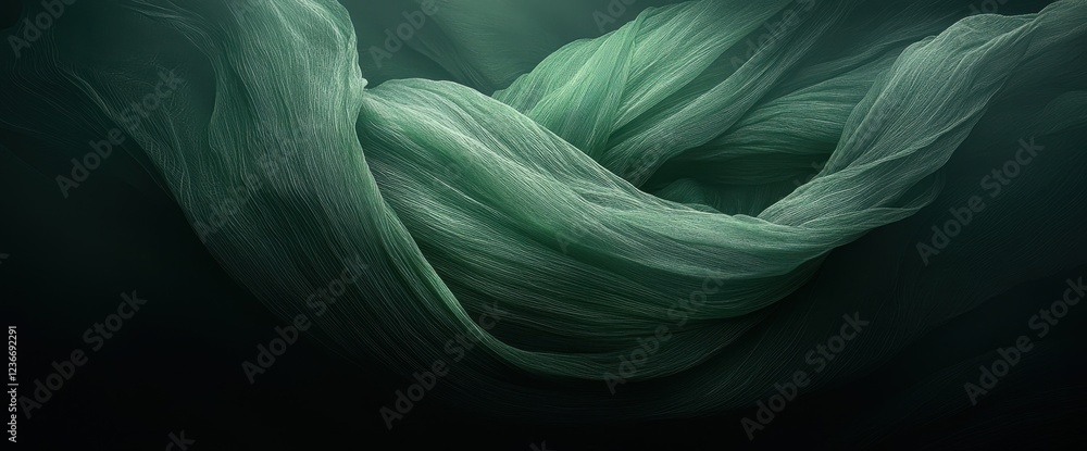 Obraz premium Abstract Swirling Green Texture Background