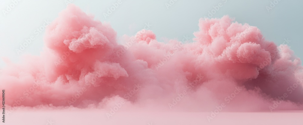 Dreamy Pink Cloudscape Soft Pastel Hues and Airy Textures Dreamy Pink Cloudscape Soft Pastel Hues and Airy Textures