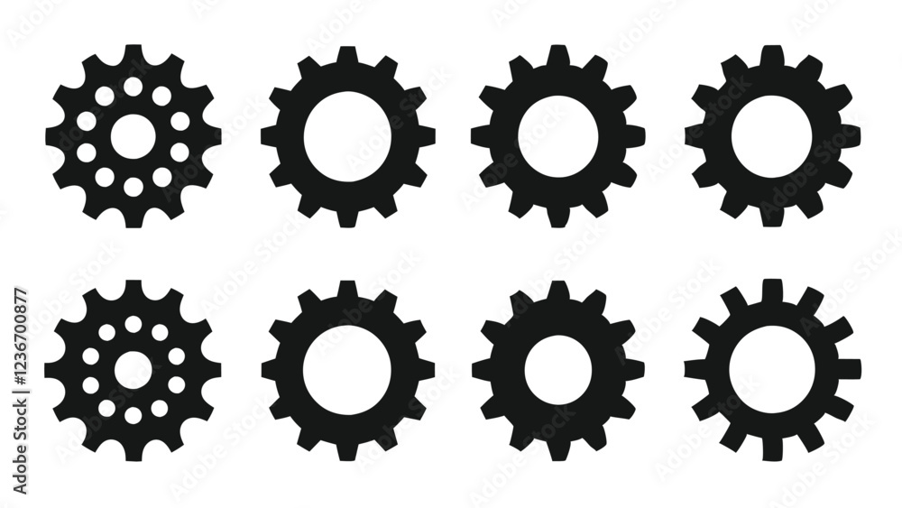 Simple Icon Gear Design for Industrial Use Simple Icon Gear Design for Industrial Use