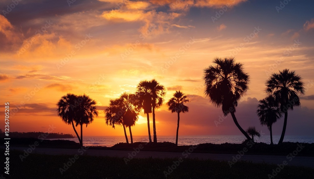 Fototapeta premium sunset on the beach