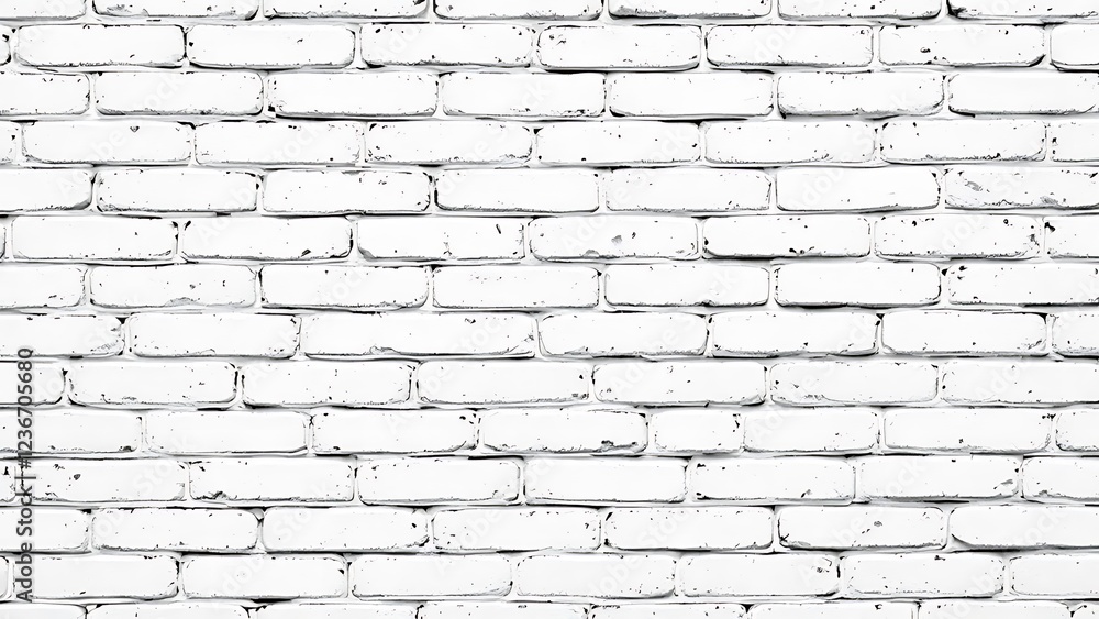 Obraz premium white brick wall seamless texture. Abstract architecture and loft interior, background.