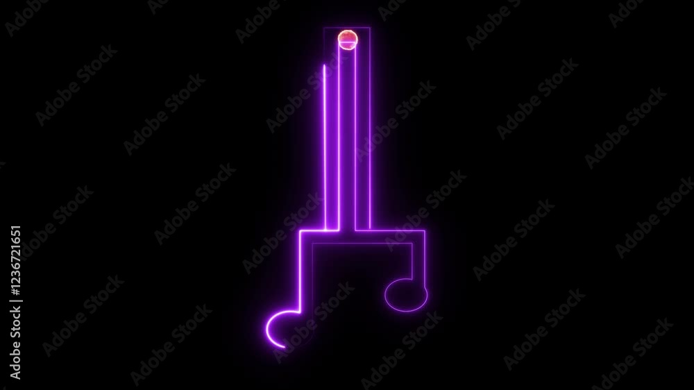 Digital music sound equalizer system icon animation on dark background Digital music sound equalizer system icon animation on dark background
