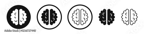 Brain icon set. vector icons for apps and website ui design