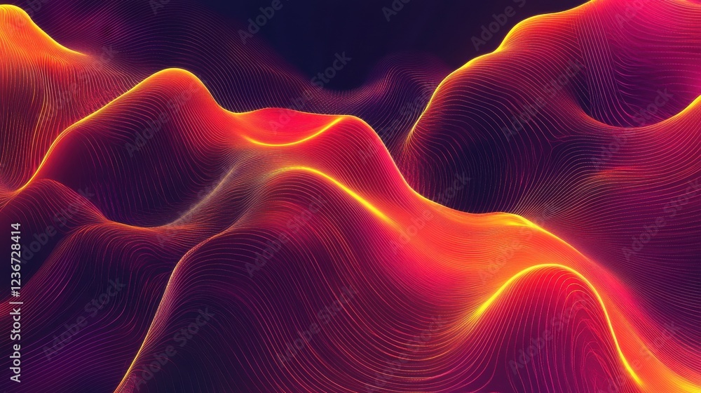 Obraz premium Big data flow technology and science vector background, tech abstraction with lines electronics and digital style in 3D dimensional perspective, abstract illustration.
