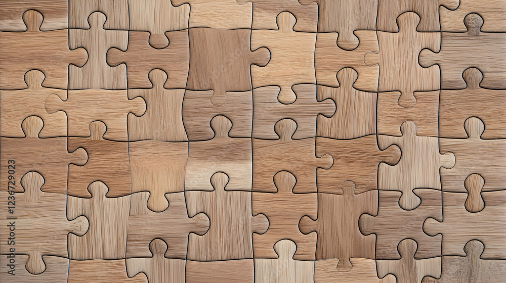 Wooden jigsaw puzzle pieces, arranged, close-up, background texture, teamwork concept Wooden jigsaw puzzle pieces, arranged, close-up, background texture, teamwork concept