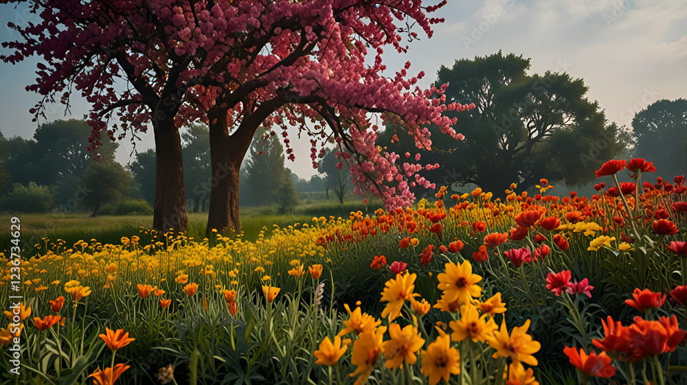 Obraz premium sunset in the mountains