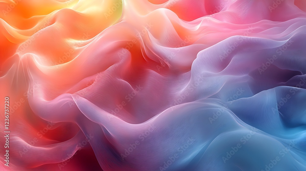 Obraz premium Abstract Colorful Waves Flowing Seamlessly