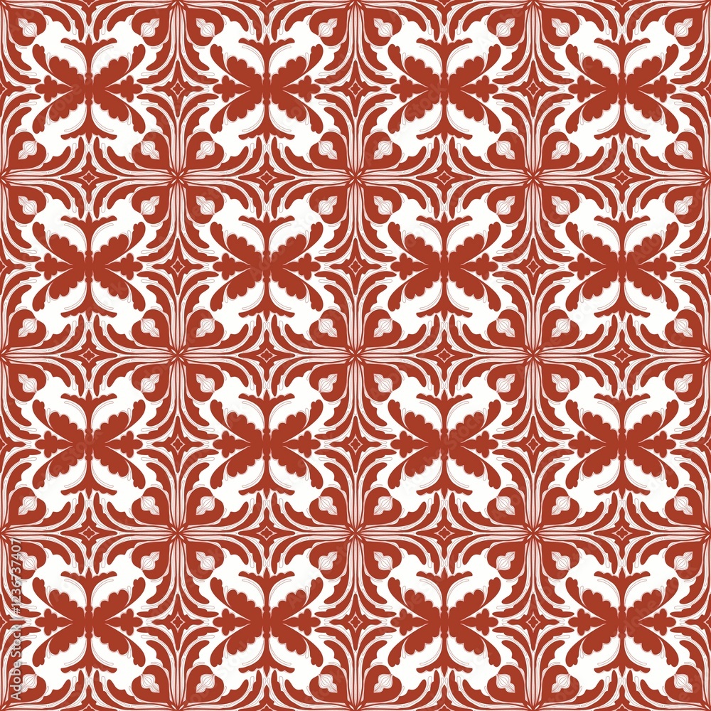 Fototapeta premium Native Tribal Textile Ethnic Ikat Boho Pattern Design for Background Carpet Wallpaper Clothing Wrapping Batik Fabric Kebaya and Ceramic 