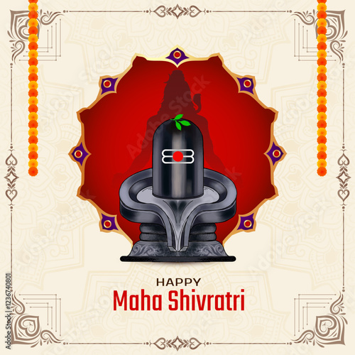 Happy Maha Shivratri Indian traditional festival celebration cultural card