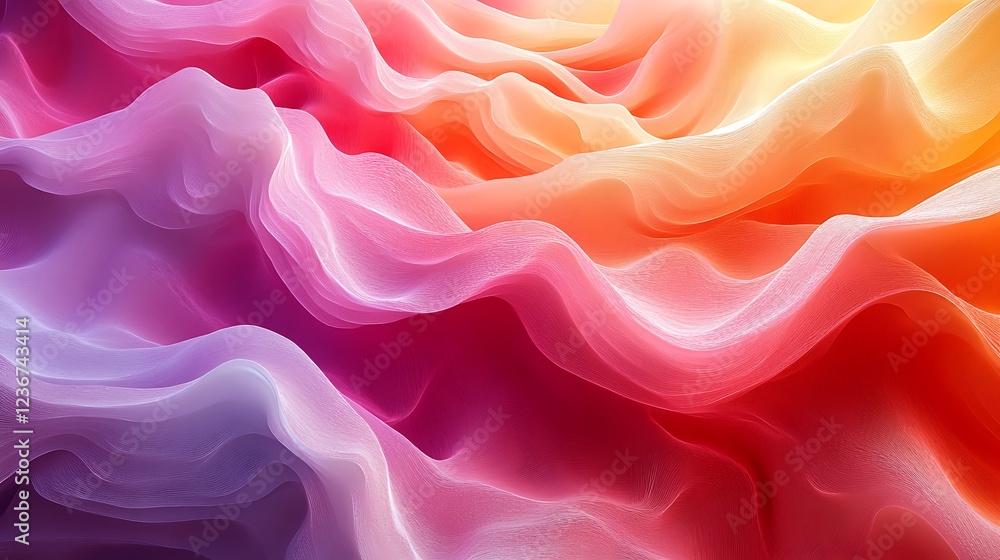 Obraz premium Abstract Colorful Wavy Gradient Landscape