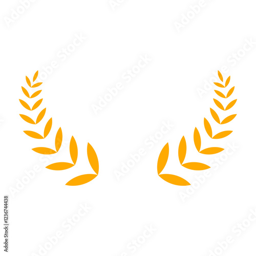 gold laurel wreath element