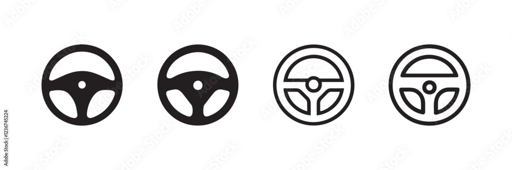 Steering Wheel Icon Set Vector Illustration
Steering Wheel Icon Set Vector Illustration