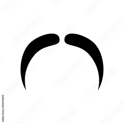 fu manchu mustache silhouette