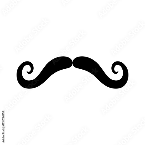 imperial mustache design element