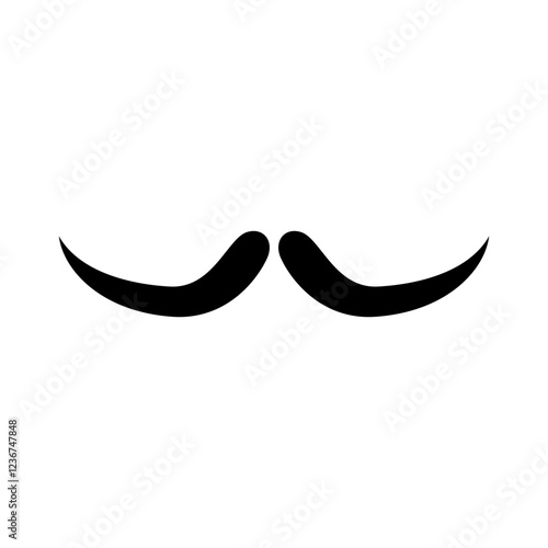 mistletole mustache illustration
