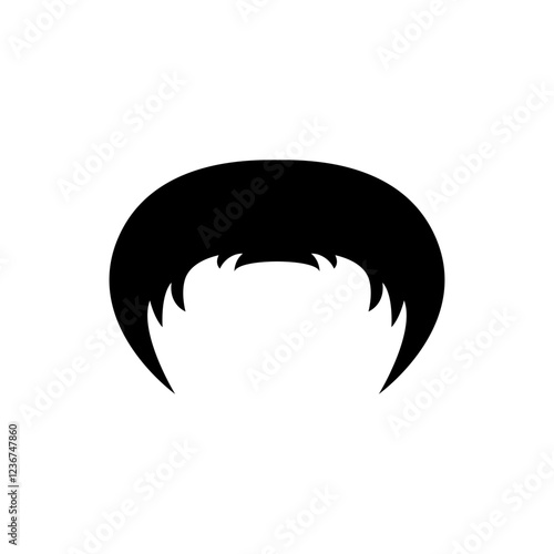  black fu manchu mustache element