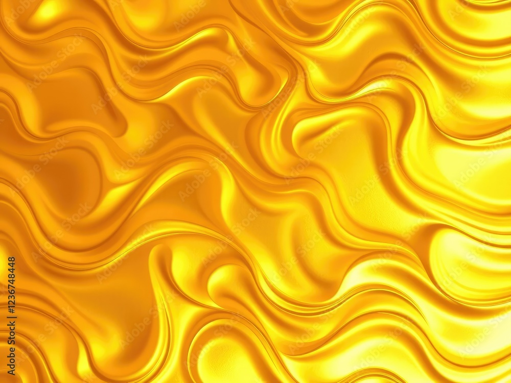 Lush, wavy pattern in rich golden hues, imbuing the image with a sense of opulence, gold fabric, shimmering threads Lush, wavy pattern in rich golden hues, imbuing the image with a sense of opulence, gold fabric, shimmering threads