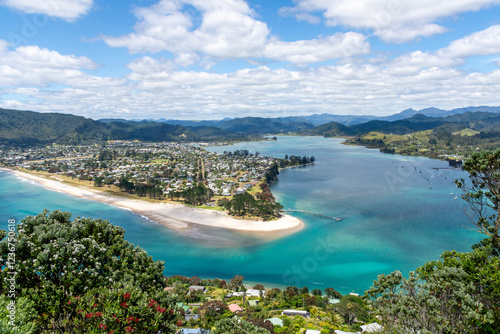 View of Pauanui from Mount Paku in New Zealand