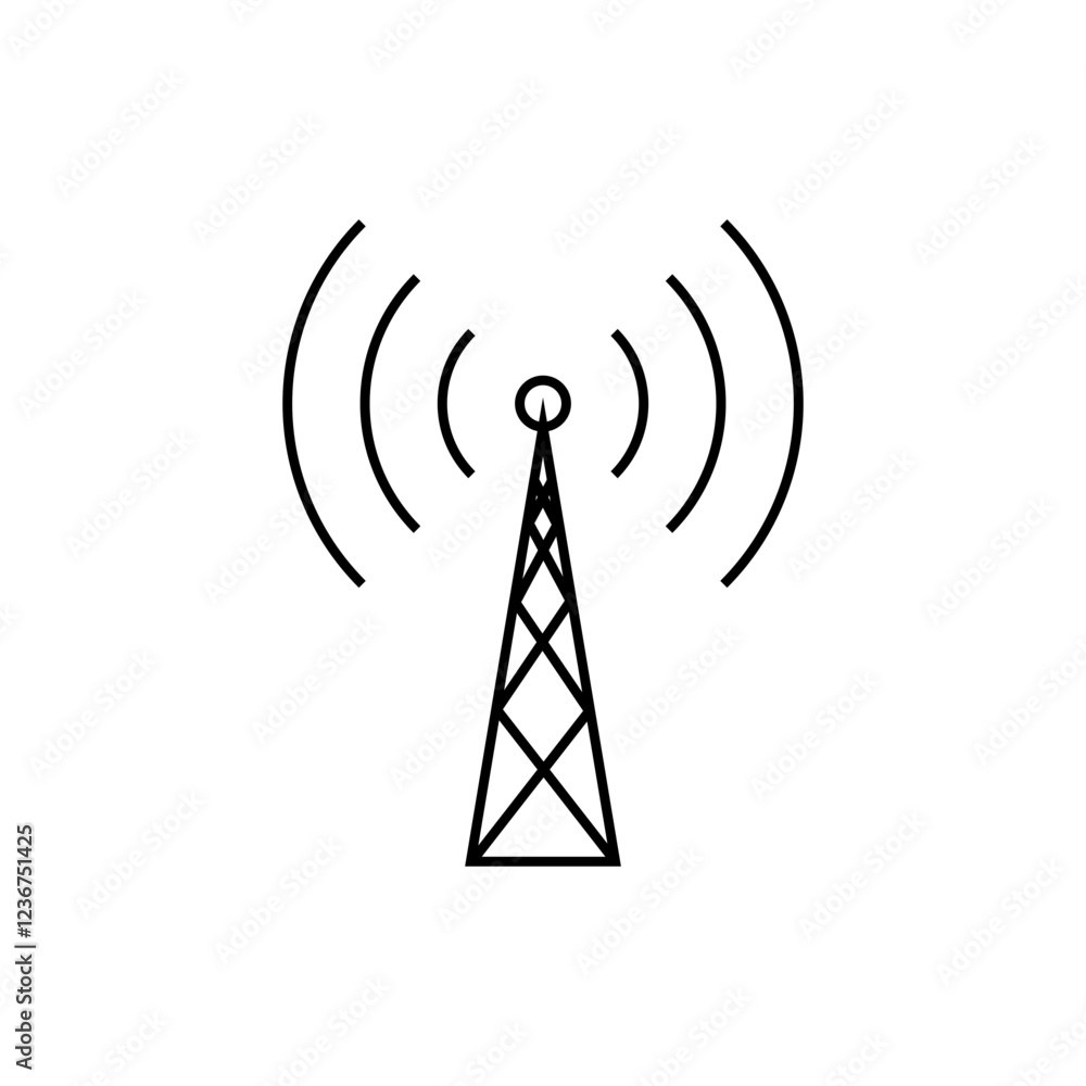 radio signal tower icon radio signal tower icon