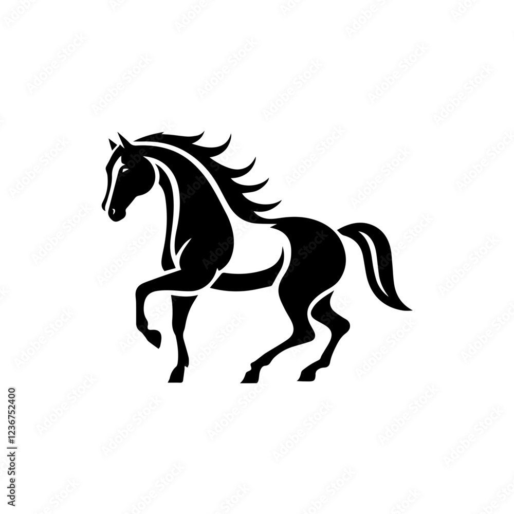 Obraz premium hores logo Vector illustration.
