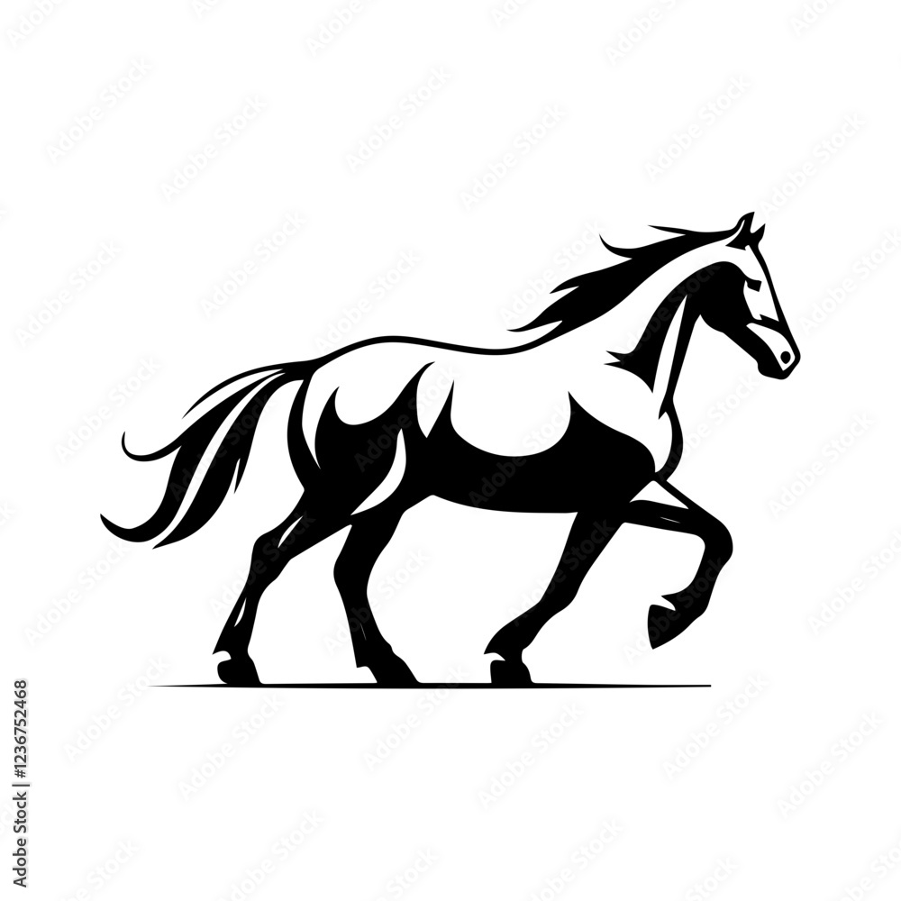 Obraz premium hores logo Vector illustration.