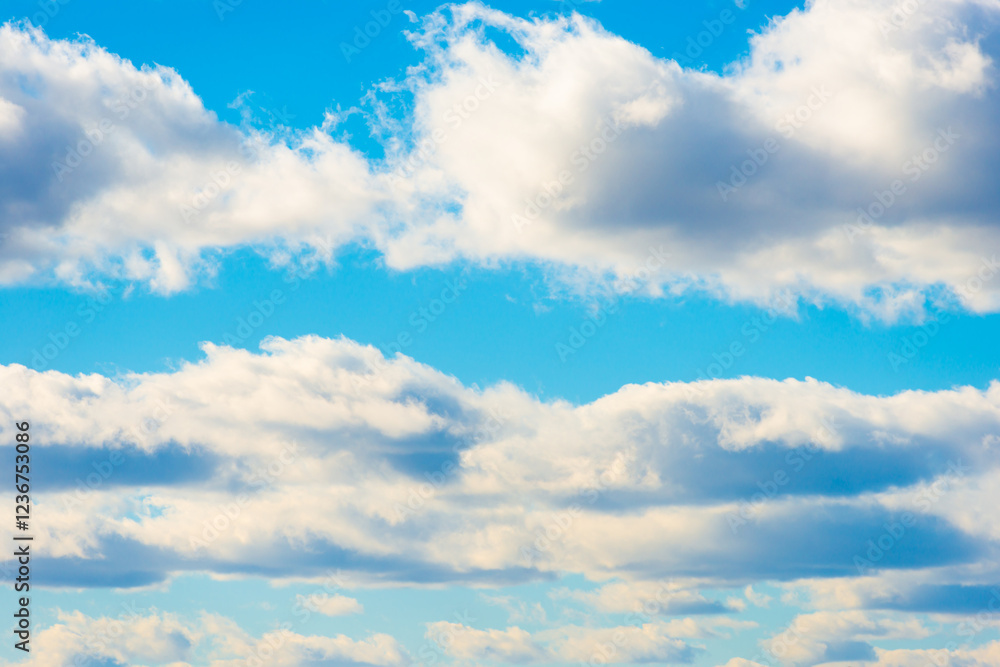 Clouds on blue sky, white clouds landscape Clouds on blue sky, white clouds landscape
