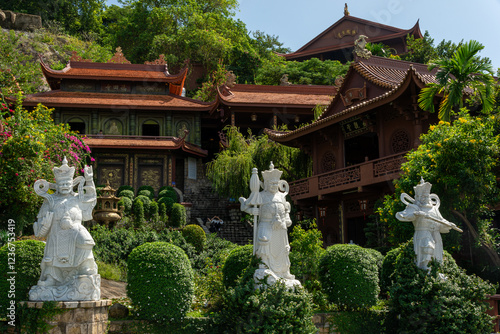 Chao Doc, Vietnam - 7 November 2023: Hang pagoda on Sam mountain