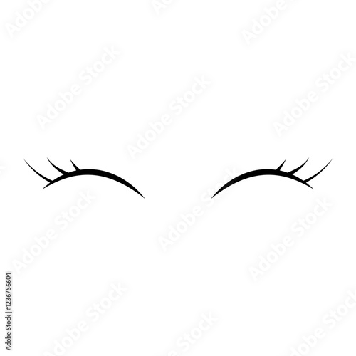 cute eyelash illustration